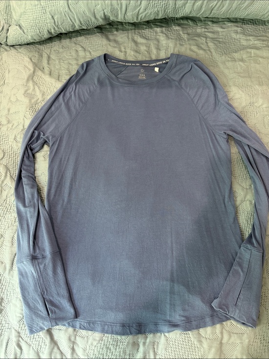 aerie Tops - aerie Women's Long-Sleeve Shirt Tee Blue Thumbholes American Eagle AE M